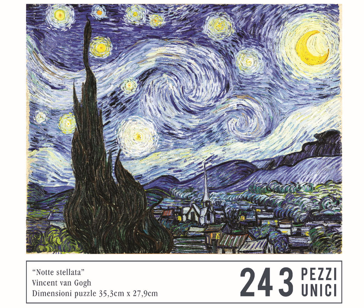 Vincent van Gogh, Notte stellata - Puzzle di legno - Formacultura