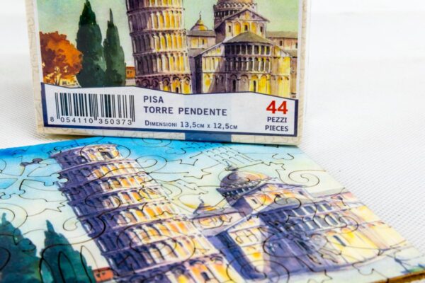 Toscana-Pisa-torre-pendente-puzzle-di-legno