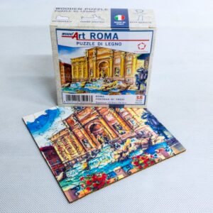 Roma, Fontana di Trevi, puzzle di legno, FORMAcultura